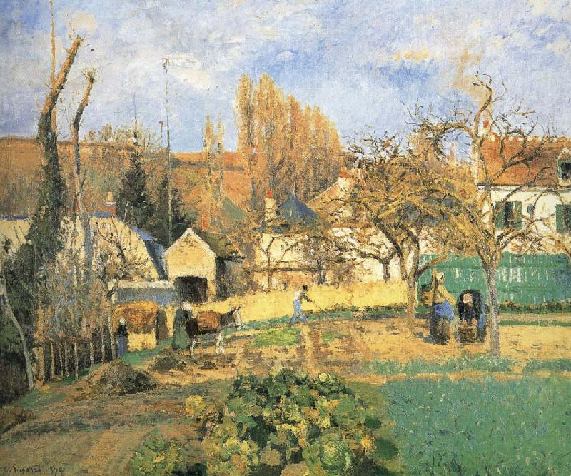 Camille Pissarro Pang plans Schwarz garden Norge oil painting art